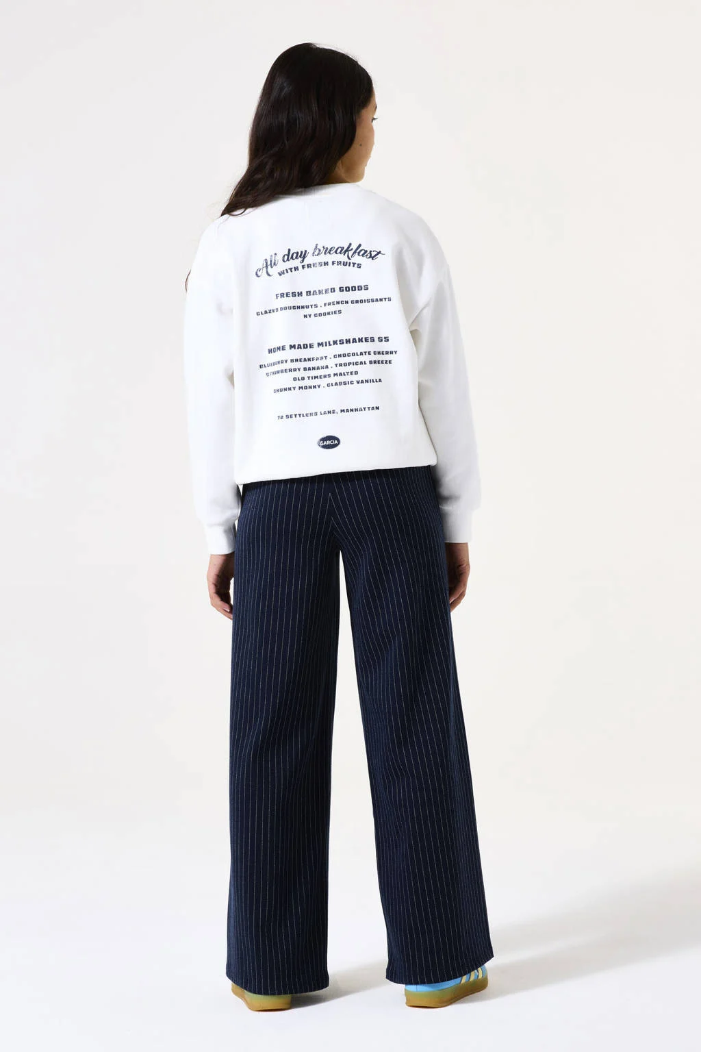 Garcia straight pantalon donkerblauw