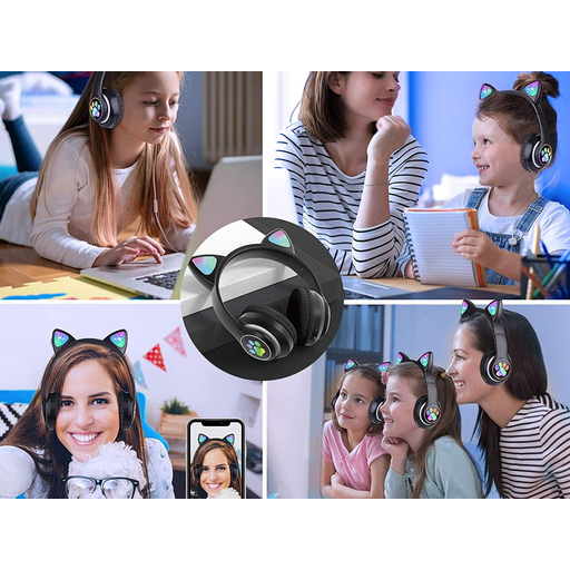Fones de ouvido Bluetooth 5.0 Klack com orelhas de gato