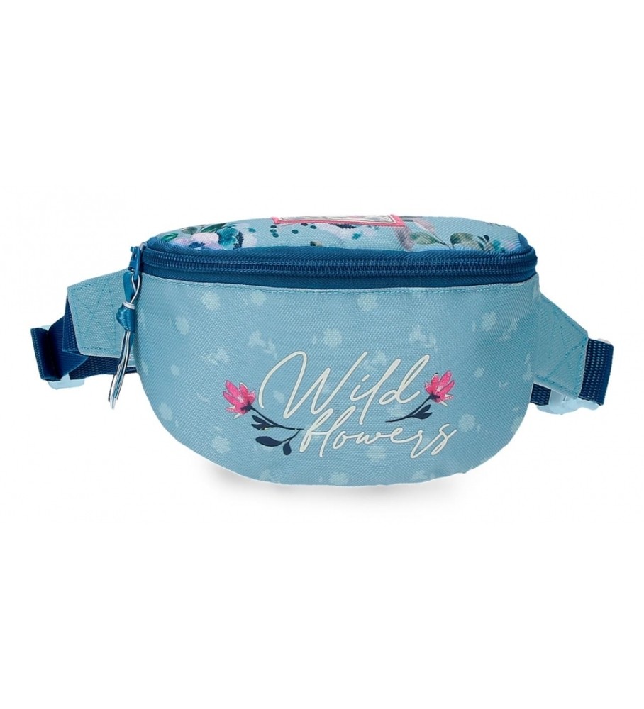 Bolsa de cintura Movem Wild Flowers Azul - 27x11x6,5cm -