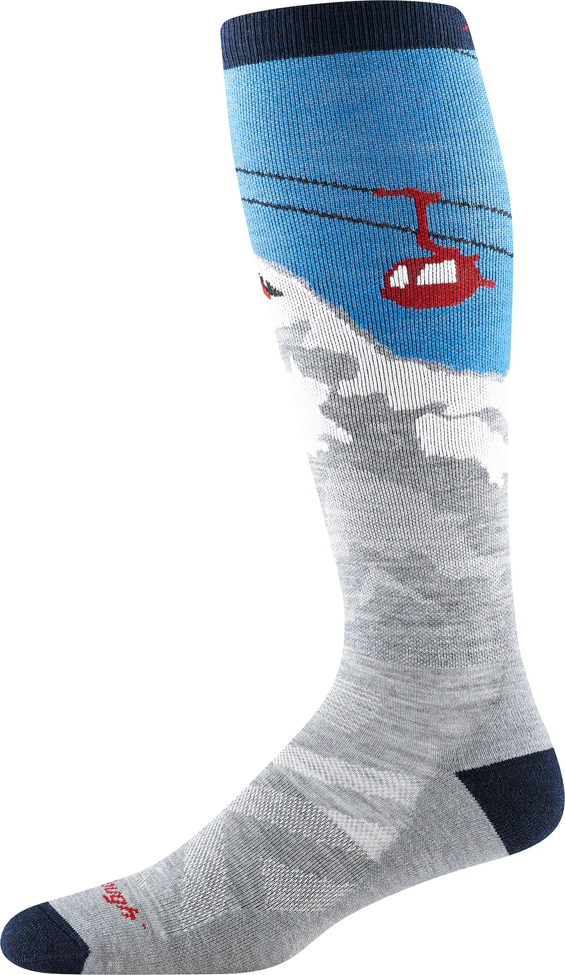 Darn Tough Men's Heady Yeti OTC Midweight With Cushion Gray
