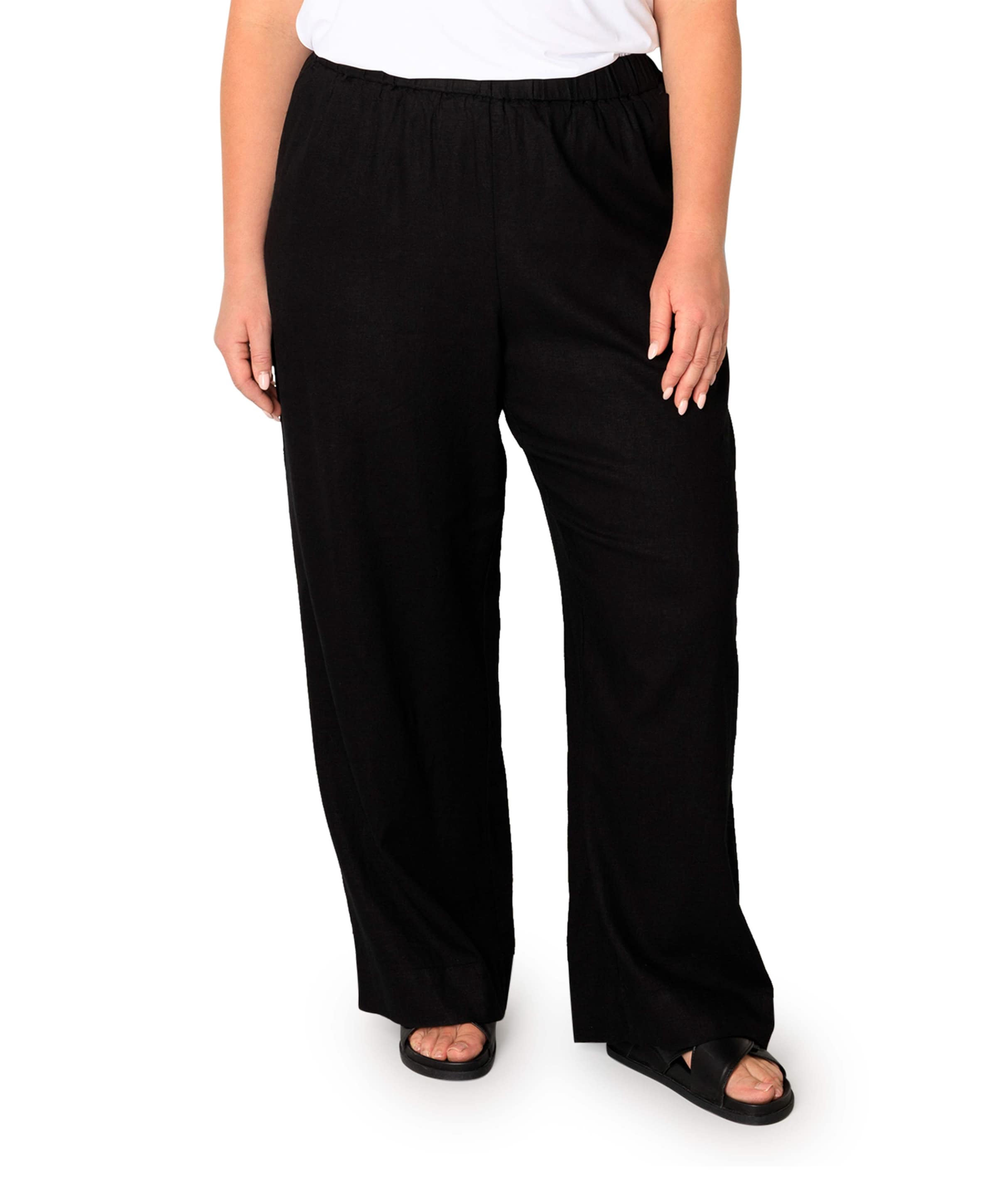 Base Level Curvy Yula dames broek zwart