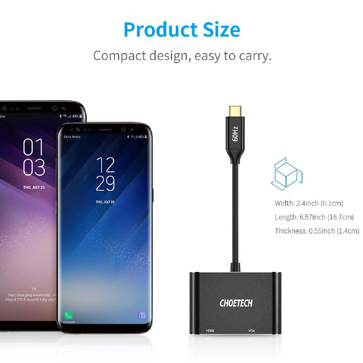 Adaptateur USB C vers HDMI VGA 4K