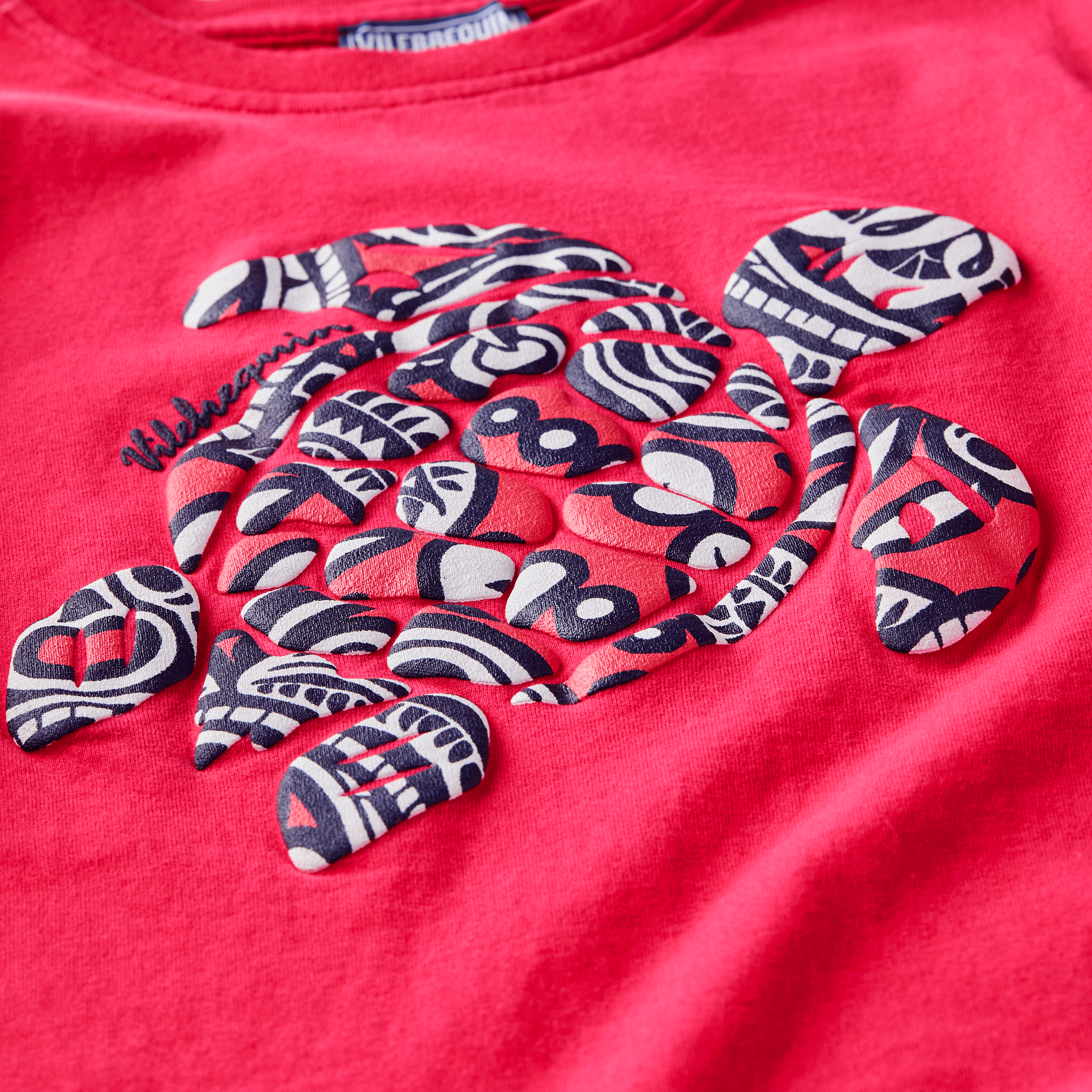 T-shirt en Coton Organique Fille Tribal Turtles effet 3D