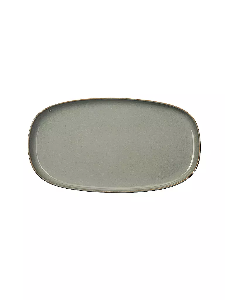 ASA SELECTION Platte oval Saisons 31x18cm Eucalyptus grün
