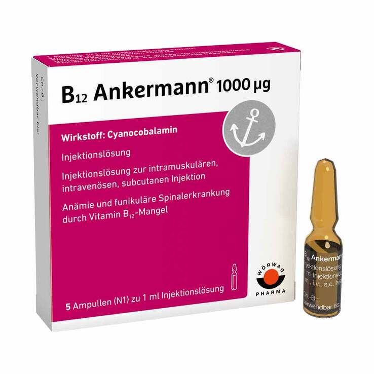 B12 Ankermann® 1000 µg Vitamin B12 Injekt, 5X1 ml