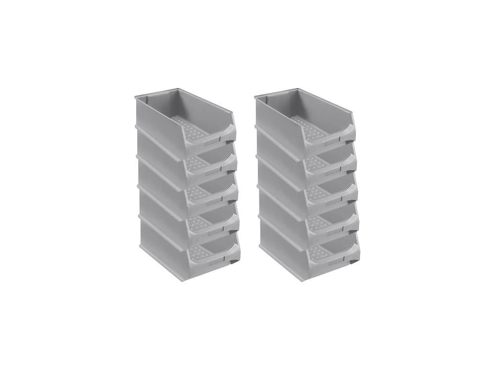 PROREGAL Grijze opbergbox 5,0 HxBxD 20 x 30 x 50 cm 21,8 liter Opbergbak Opbergbox Opbergbox assortiment Sorteerbak