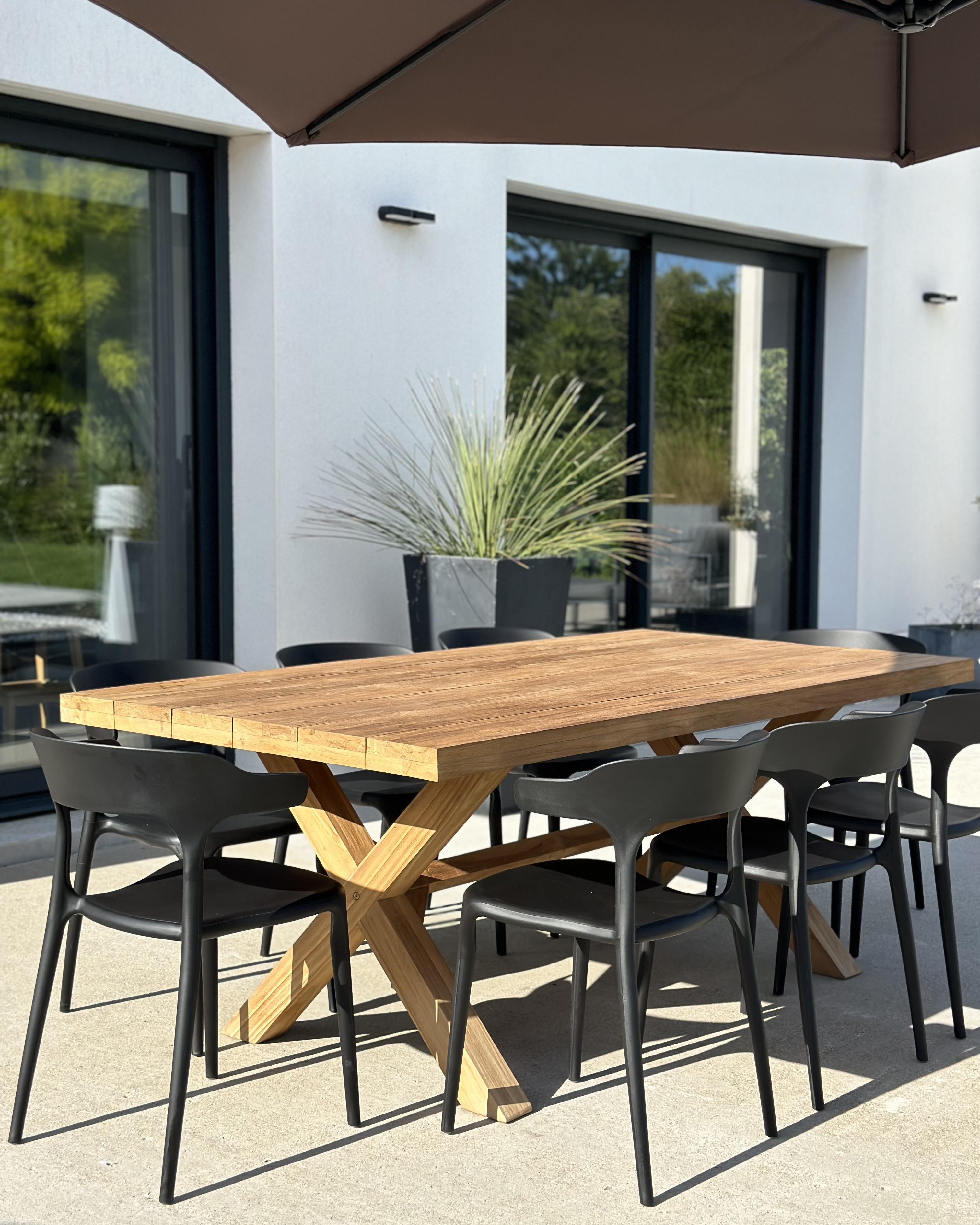 Set van 8 eetkamerstoelen GUBBIO Zwart