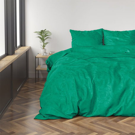 Gaia -  Groen Dekbedovertrek - 200 x 200/220