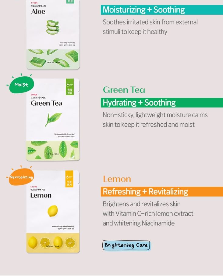 ETUDE - 0.2 Therapie Luchtmasker Vernieuwing - 10 Types