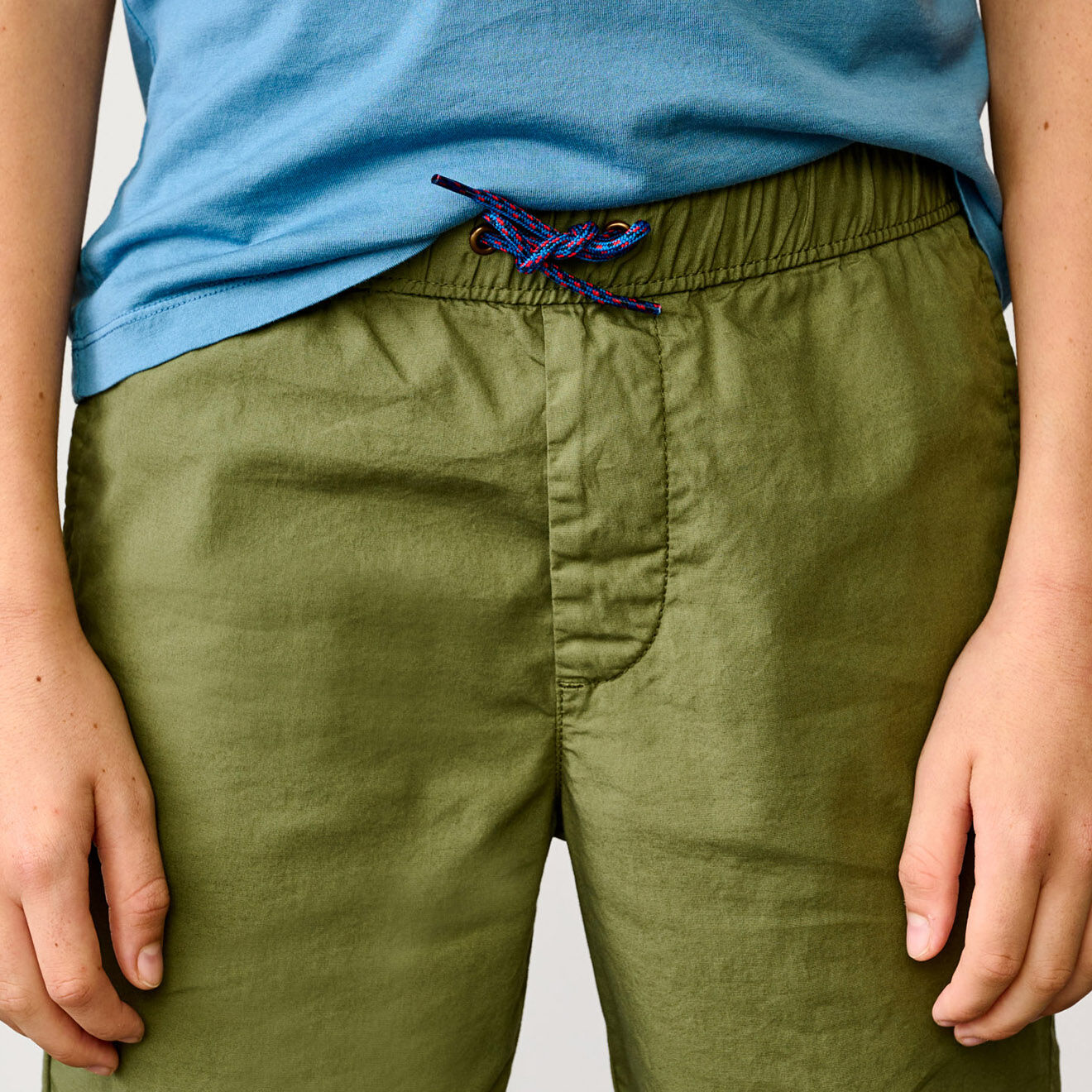 Bellerose Bermuda en Toile de Coton Pawl vert kaki