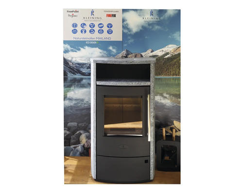 Firefix Milan natuursteengrijs houtkachel 6 kW