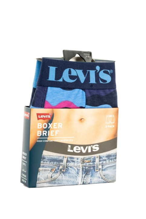 calecons et slips levi's® calm camouflage boxer brief 2p 001 blue / pink