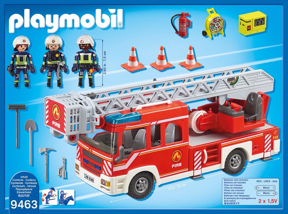 Playmobil® Konstruktions-Spielset »Feuerwehr-Leiterfahrzeug (9463), My Action Heroes« Made in Germany