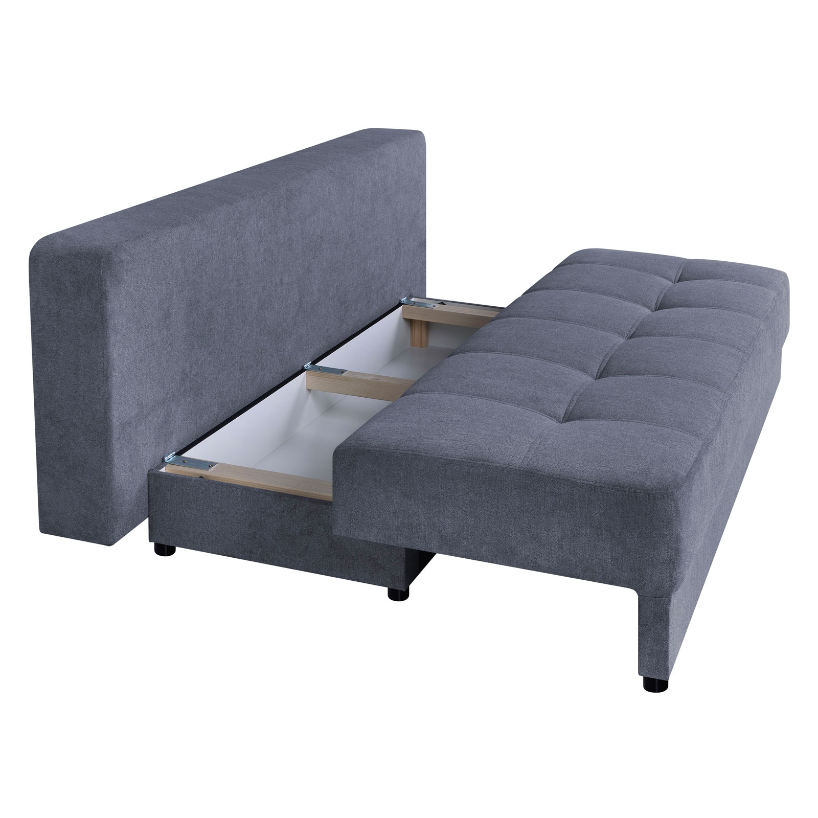 Schlafsofa - anthrazit - Boxspring - mit Staukasten
