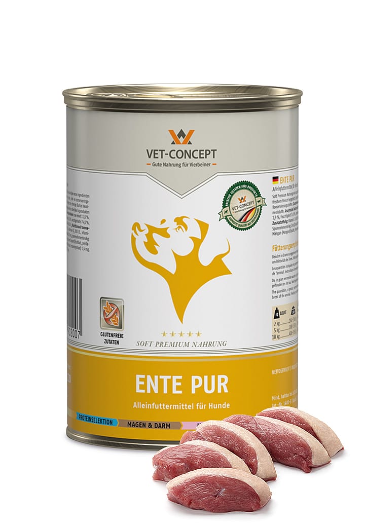 Vet-concept hondenmenu eend puur 6 x 200 gram