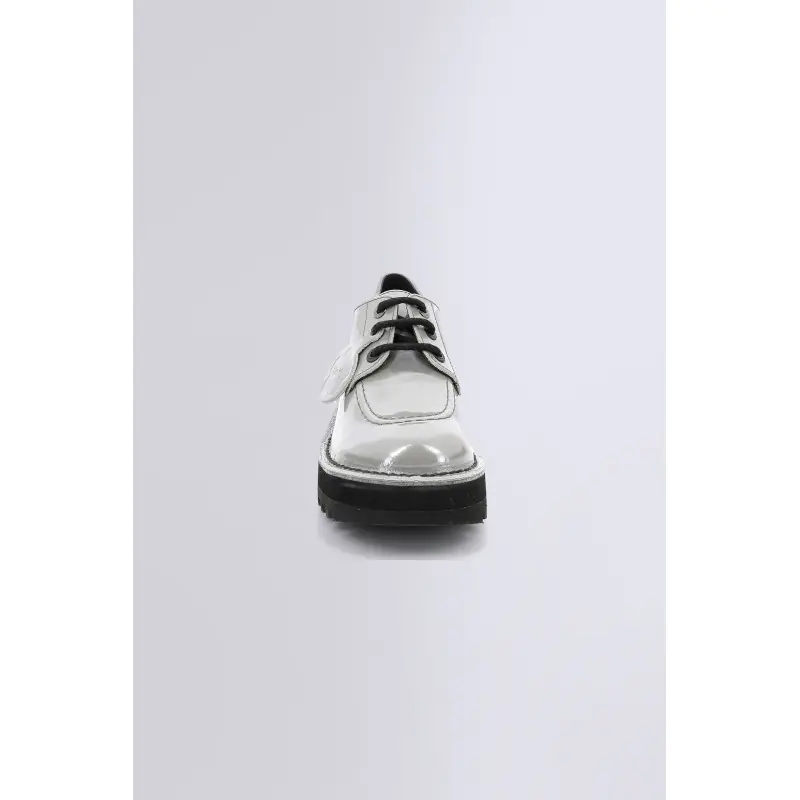 KICK CLASS GRIS METALLISE DERBIES Cuir Femme
