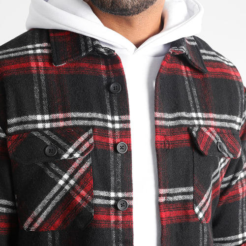 Surchemise A Carreaux 2488 Noir Rouge