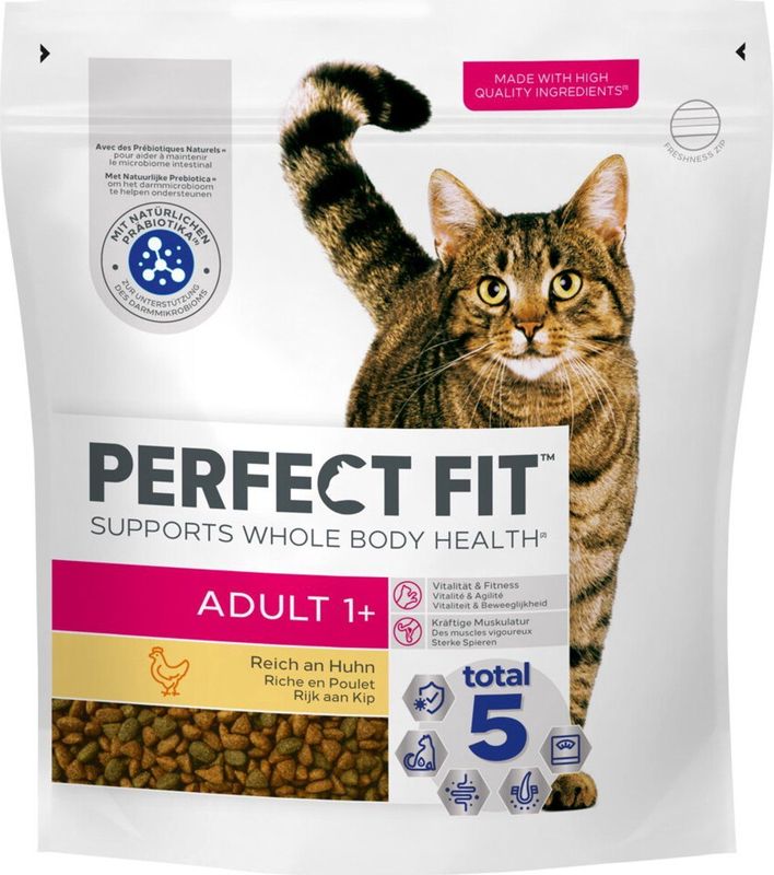 5x Perfect Fit Droogvoer Adult Kip 1,4 kg