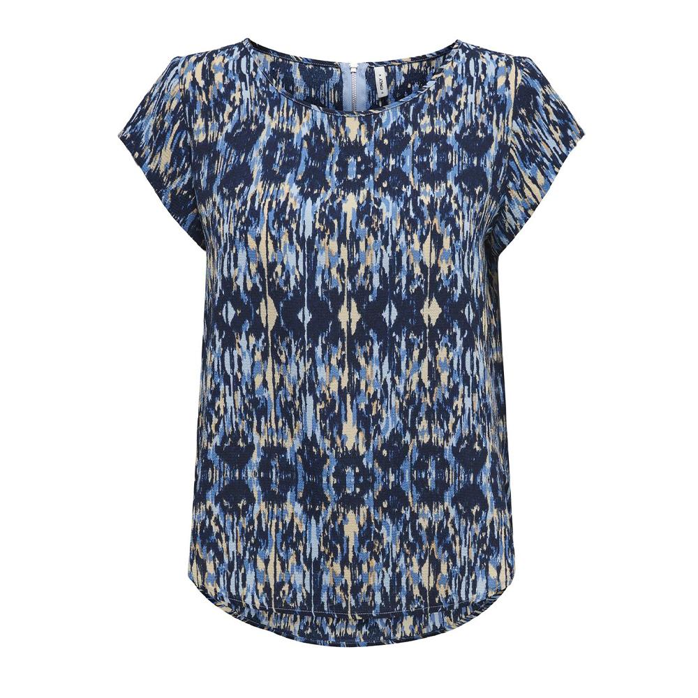 Only Top Imprimé Bleu à Motifs Femme Only Vic