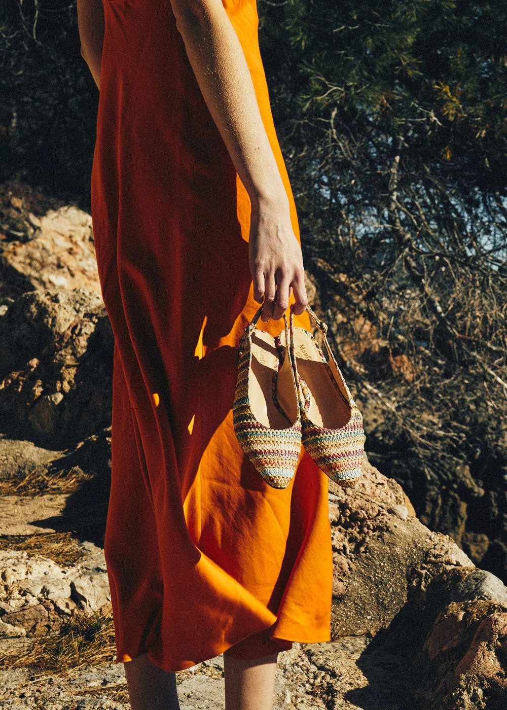SLING BOOTLE RAPHIA MULTICOLORE