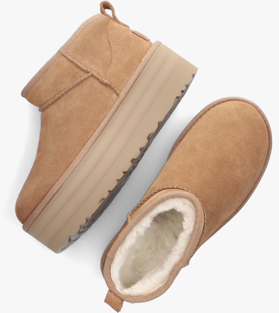 UGG cognac ugg vachtlaarzen w classic ultra mini platform