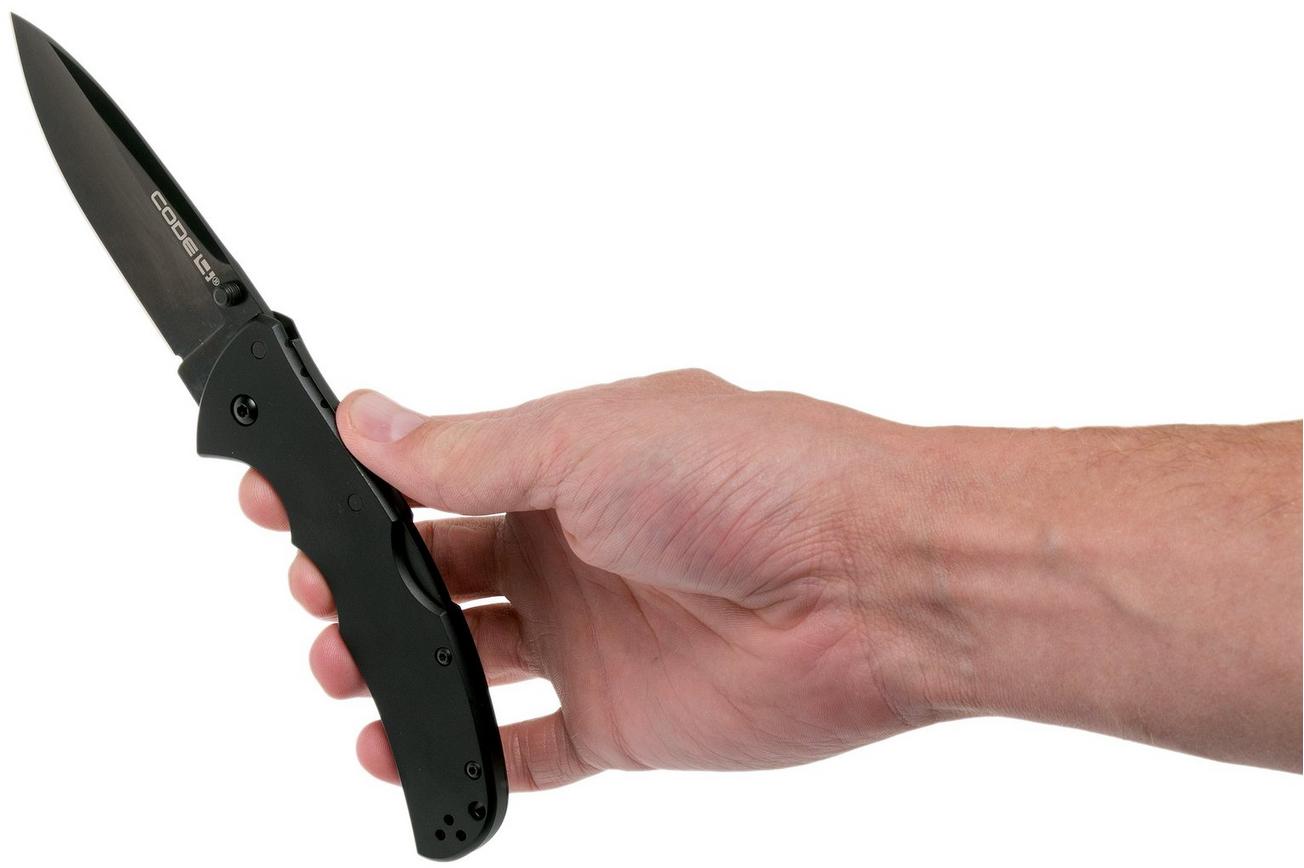 Cold Steel Code 4 Spear Point 58PAS Black/Black CPM S35VN plain edge, zakmes