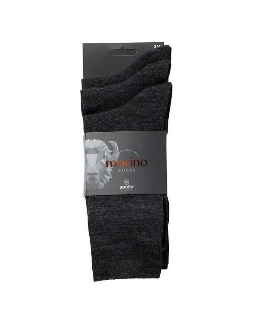 Apollo Sokken Wol 3-Pack Antraciet - Sokken