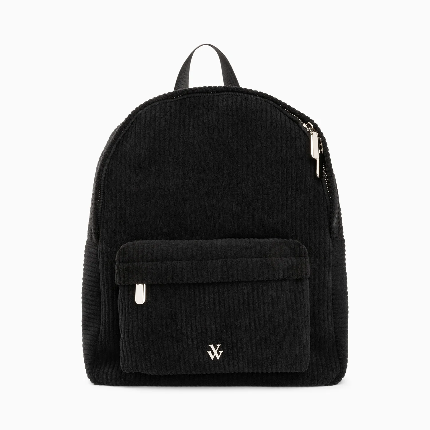 Sacs à dos -Sac à dos Yara noir en velours côtelé