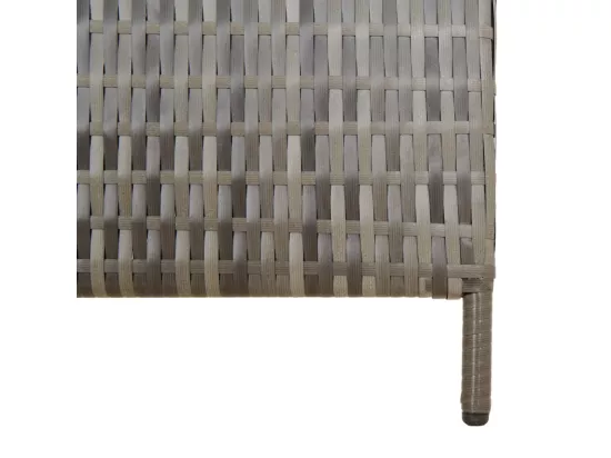 Cloison de séparation 5 panneaux gris résine tressée