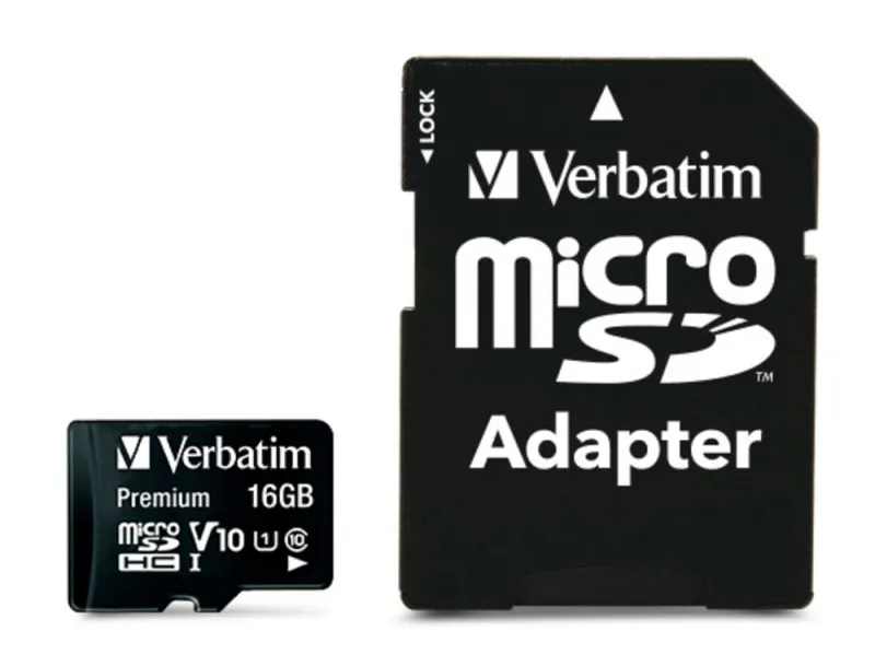 Verbatim - Flashhukommelseskort (microSDHC til SD adapter inkluderet) - 16 GB - Class 10 - microSDHC