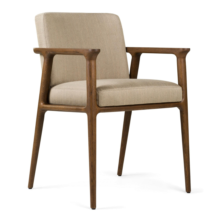 Moooi Zio eetkamerstoel Oray Ronan Gravel Cinnamon