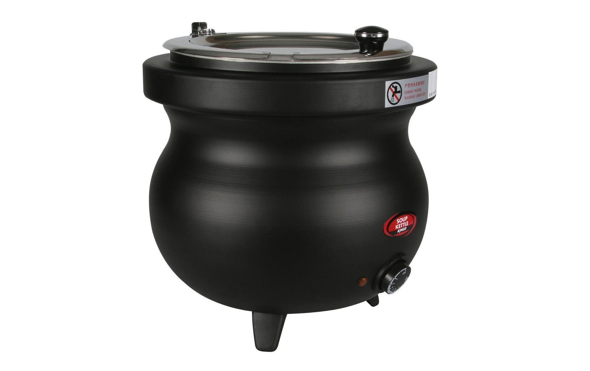 Suppentopf 9 Liter Schwarz<br>Elektrischer Suppentopf, schwarz