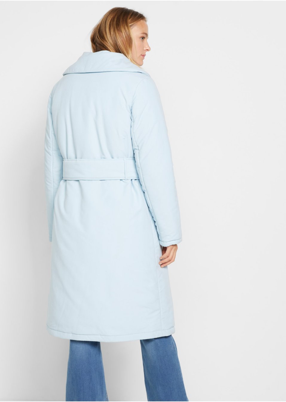 Manteau matelassé avec ceinture en polyester recyclé