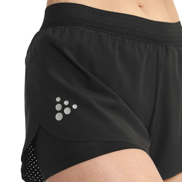 Short running CRAFT PRO HYPERVENT SPLIT SHORTS 2 W BLACK