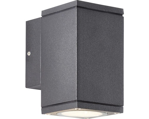 Buitenwandlamp, 1-lichts, H 10,6 cm, zwart
