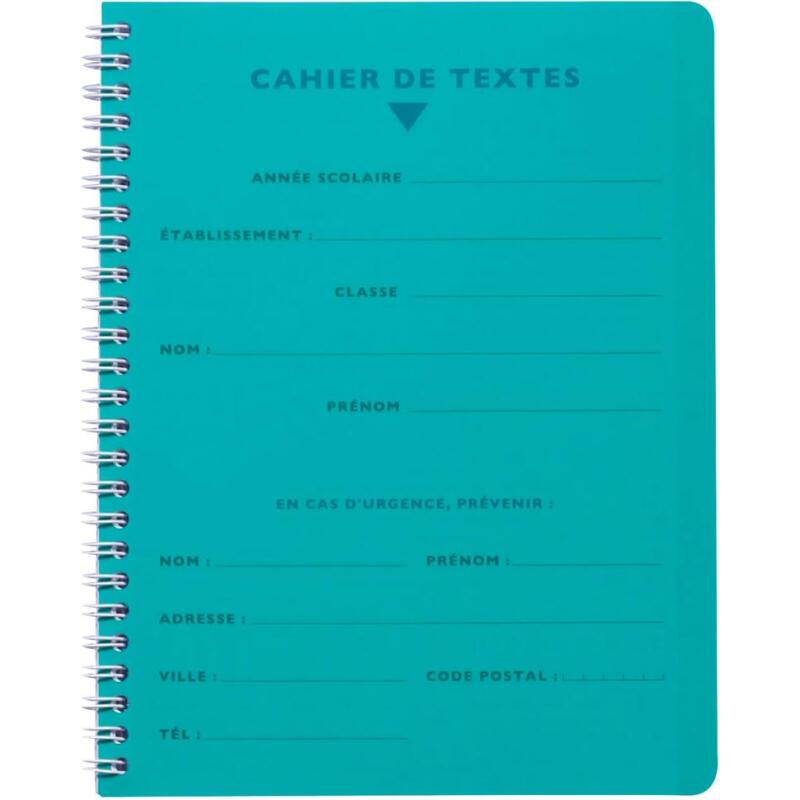Textes reliure intégrale 8000 POLYPRO 17x22 cm 124 pages grands carreaux 90 g - Assortis