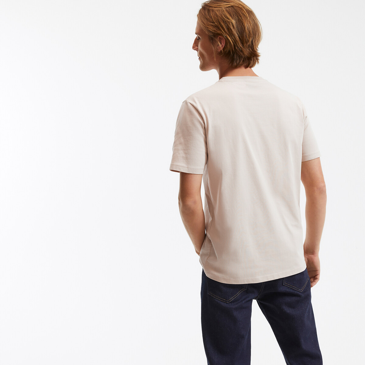 COLEÇÃO LA REDOUTE<br>Camiseta com motivo bordado, gola redonda e mangas curtas