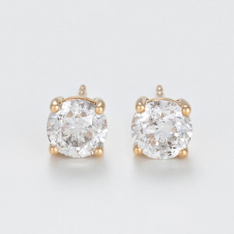 Boucles d'oreilles Or Jaune et Diamant