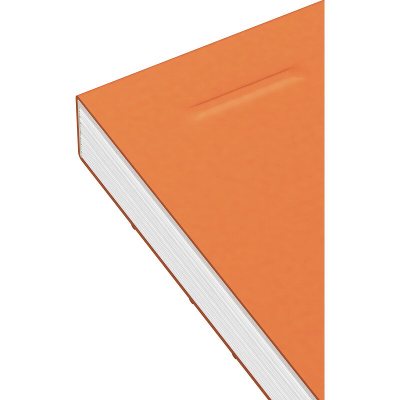 Bloc-notes Oxford Orange 8,5x12cm petits carreaux 5mm 80 feuilles agrafées couverture carte enduite orange