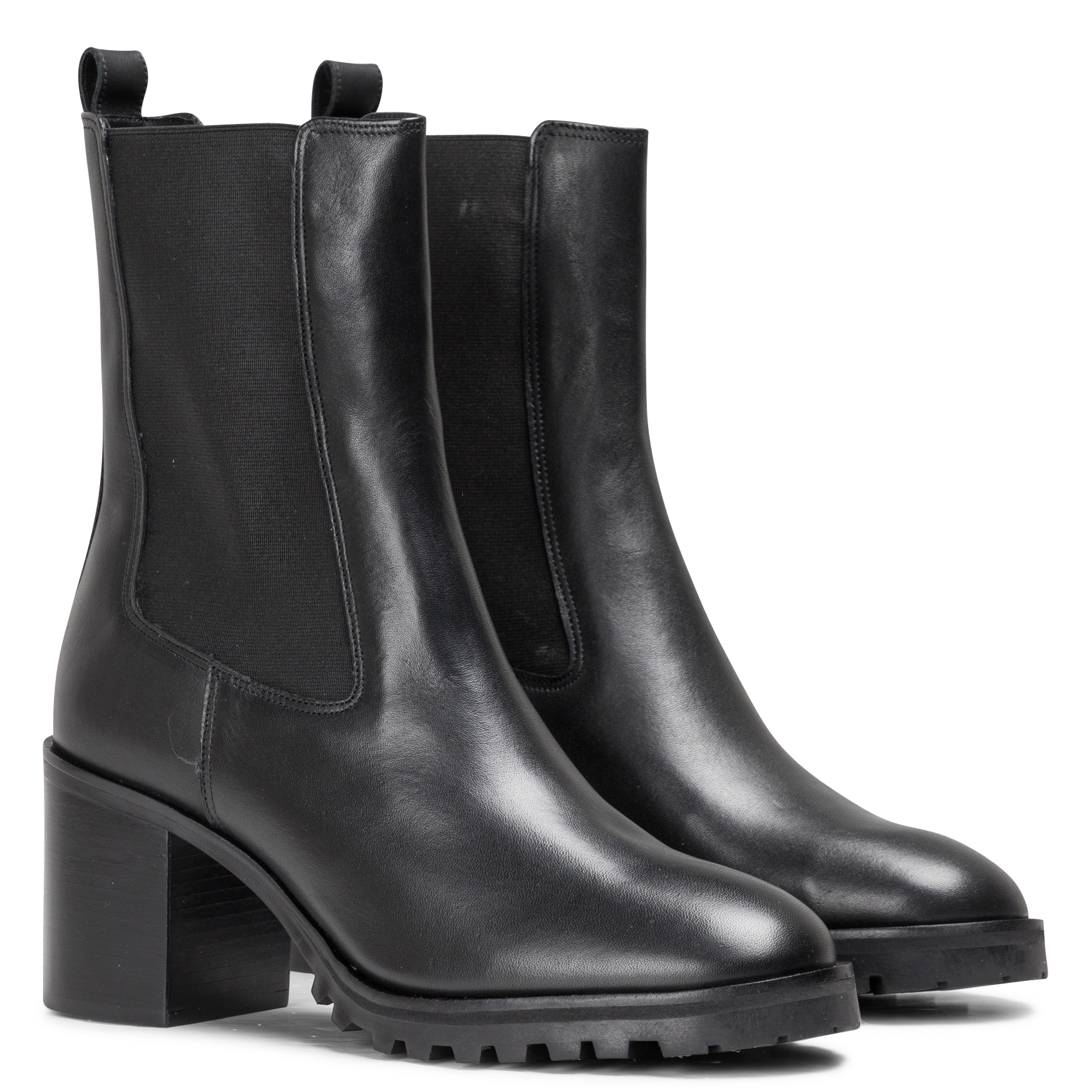 ZELICI - Bottines en cuir lisse | Noir