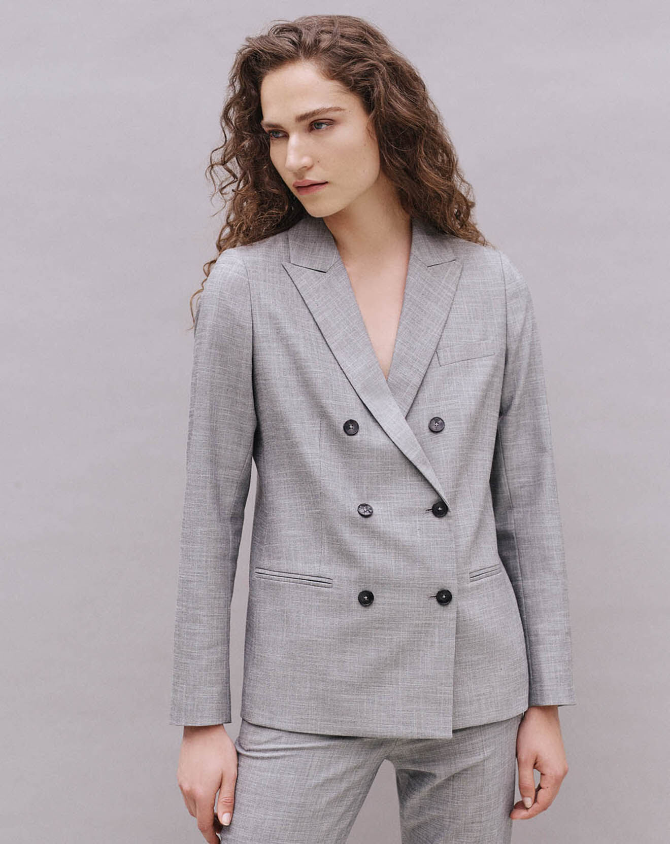 Caroll Blazer Lara imprimé gris moyen