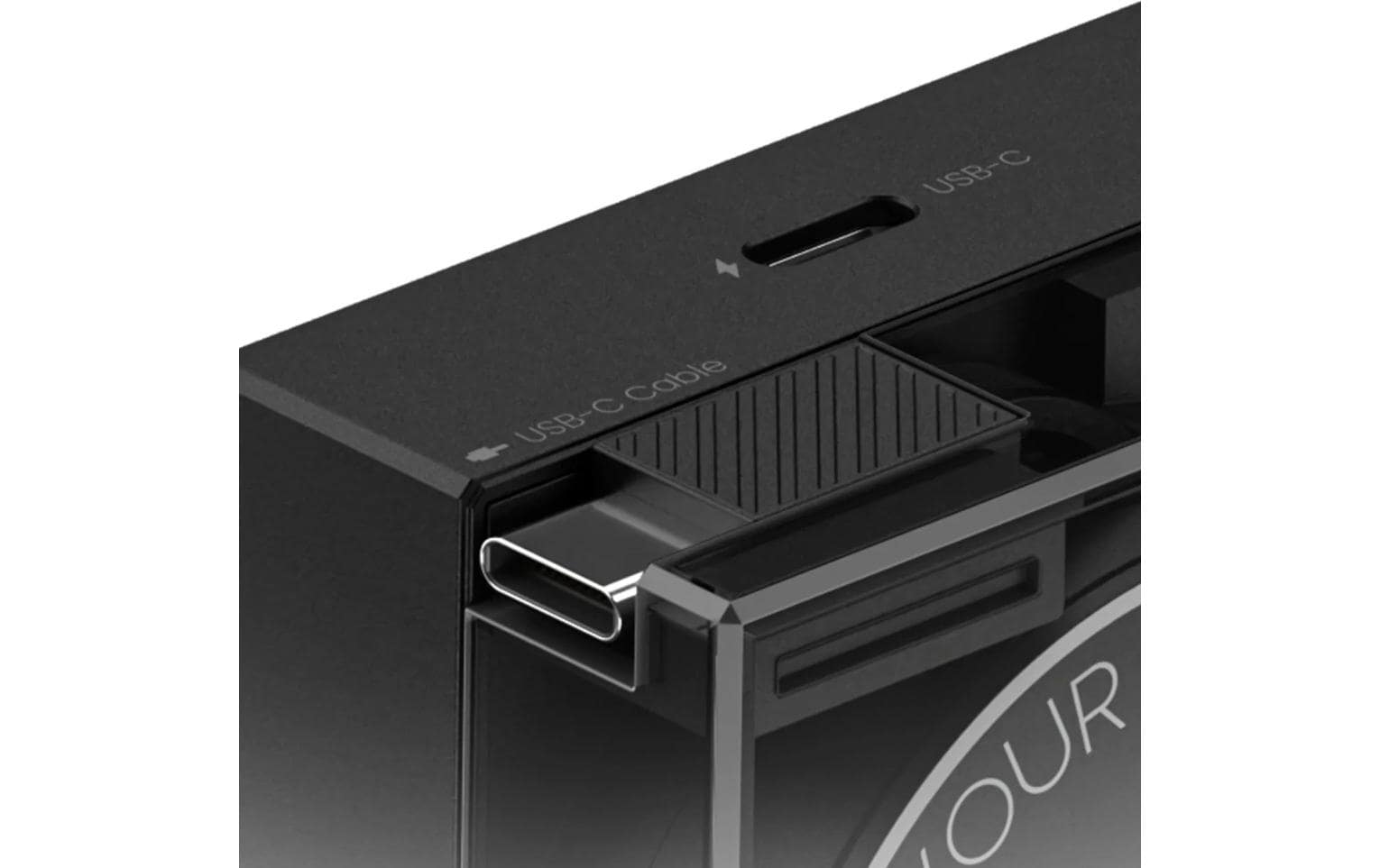 USB-Wandladegerät Retractable 65 SchwarzEinziehbares Kabel, klappbare Stecker, 65 W maximale Leistung