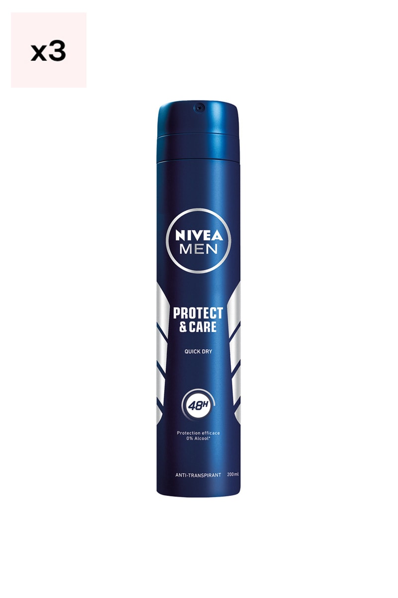 Déodorants anti-transpirants 48 h - Homme - 3 x 200 ml