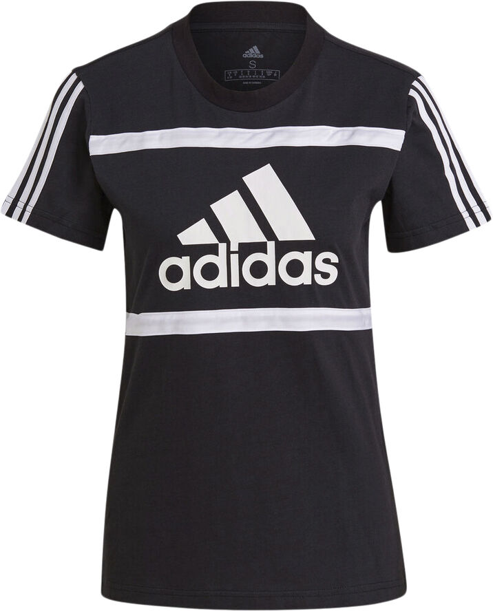 adidas Essentials Logo Colourblock Cotton T-shirt Sort