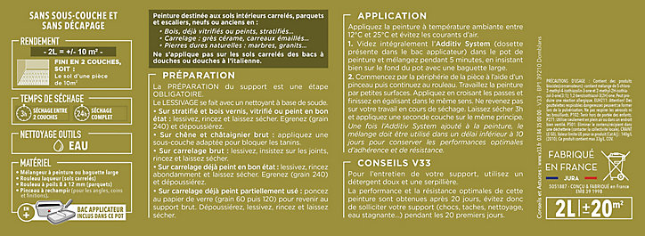 Peinture de rénovation sol et escalier V33 noir carbone satin 2L