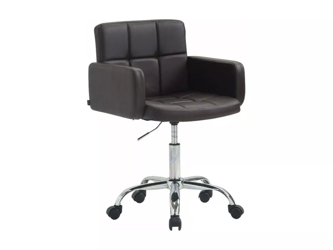 Chaise de bureau - Similicuir & Métal chromé - Los Angeles