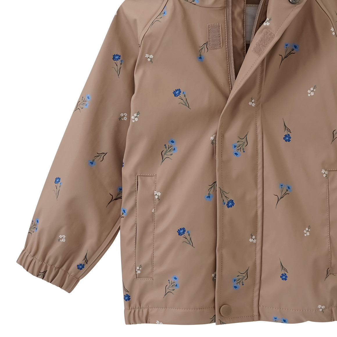 Topomini Pure Collection Baby Regenjacke mit recyceltem Material hellbraun