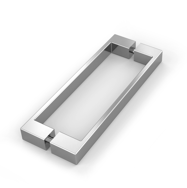 van Rijn ST02 douchecabine chroom 90x90cm voor badkamer met vloerverlaging