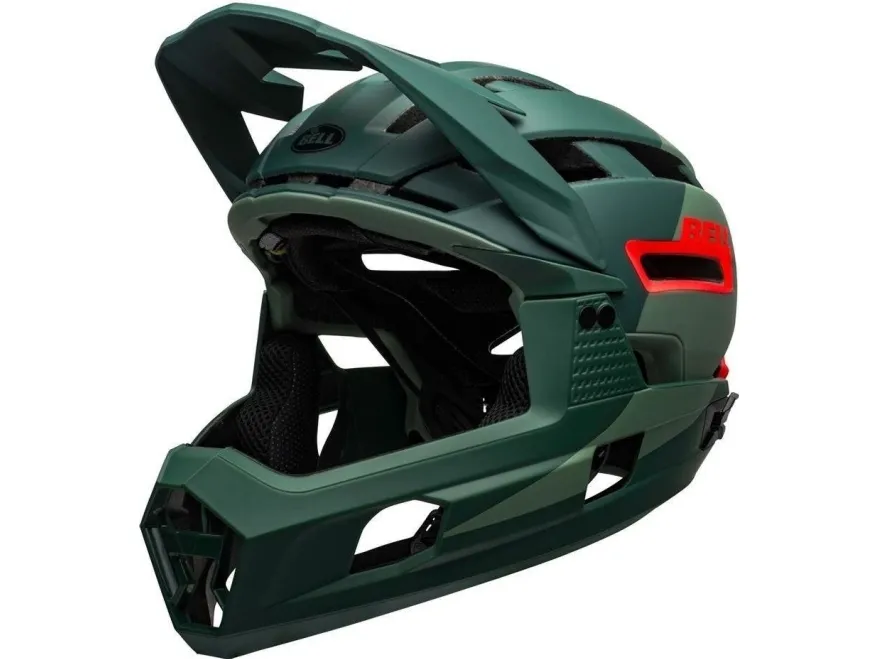 Bell Helmets Super AIR R MIPS, Lukket hjelm, I-form konstruktion, Hjelmvisir, Mat