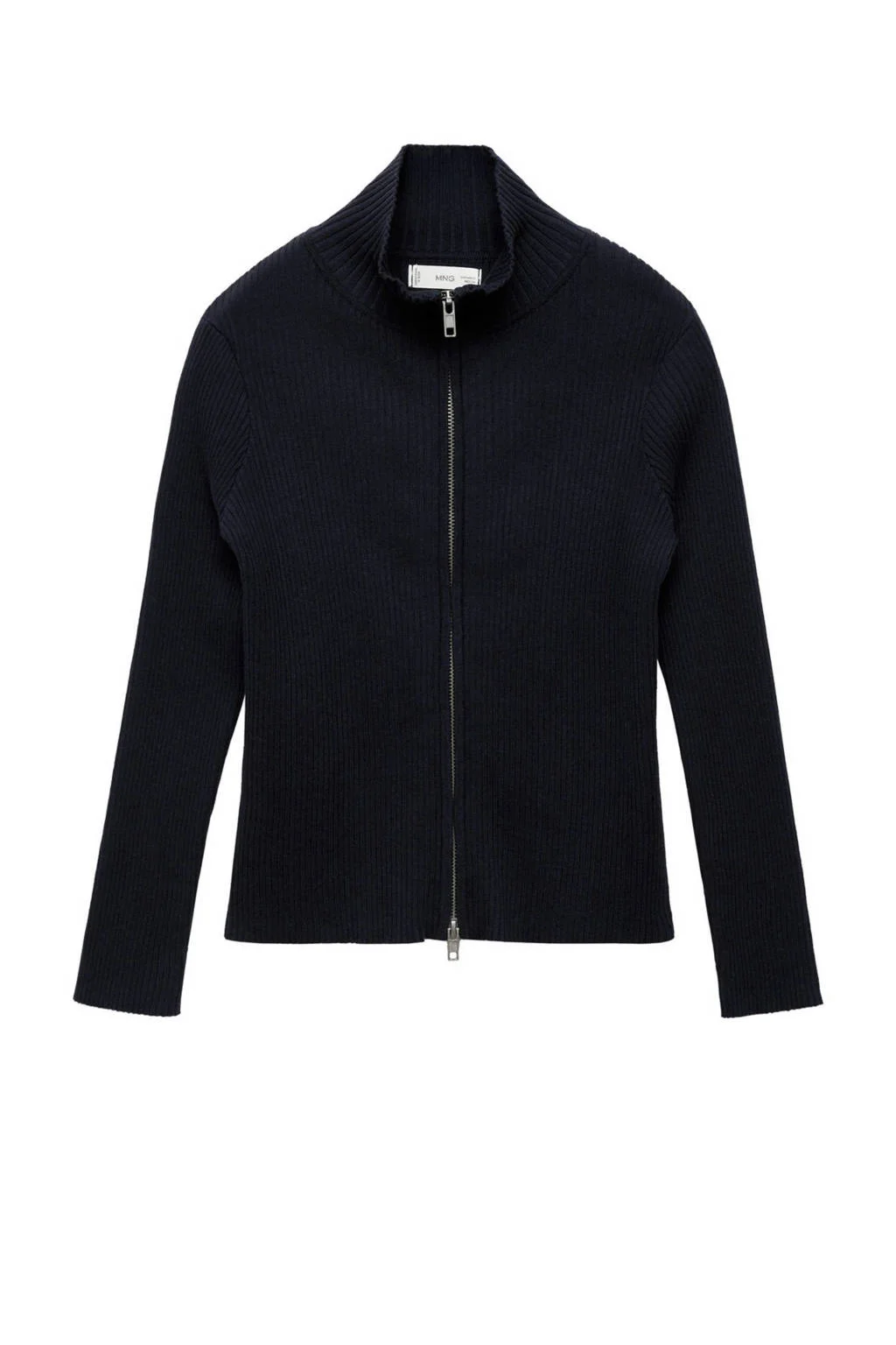 MANGO TEEN vest marine rib gebreid